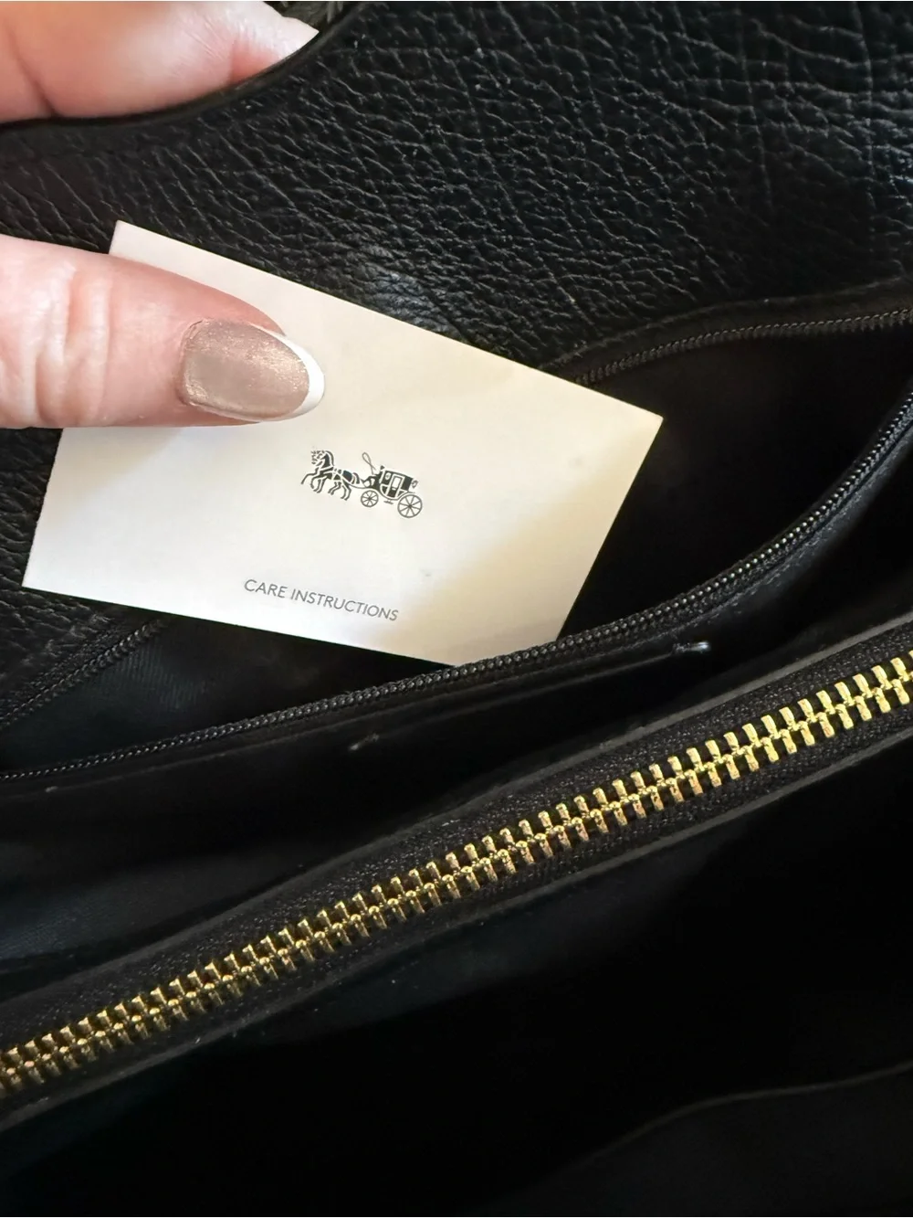 Coach Black Leather Mercer Satchel with Gold-Tone Details